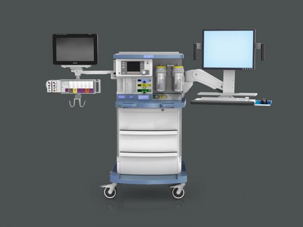 Fixations pour postes anesthesie