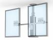 Fixations plafond pour 2 moniteurs